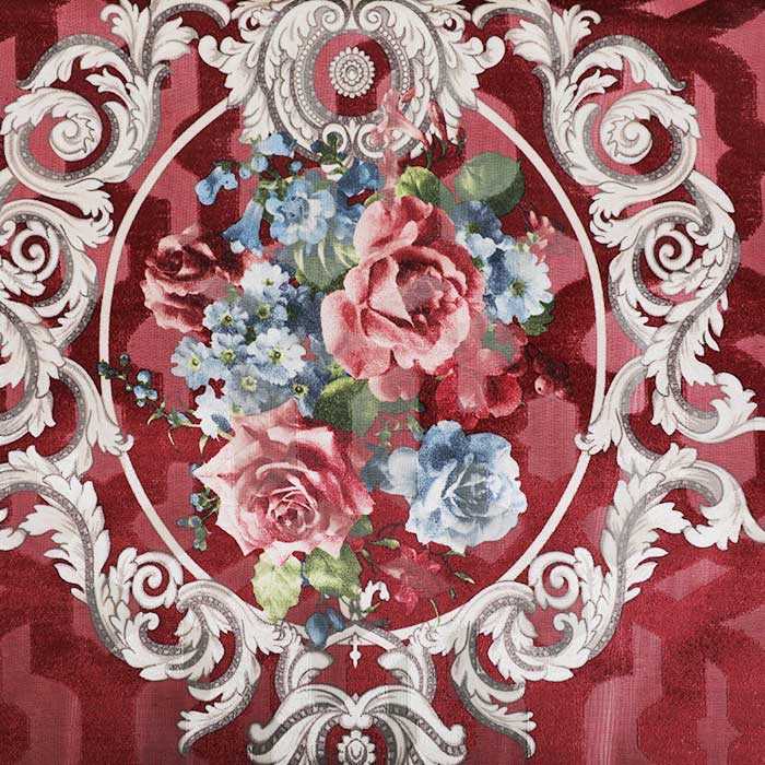 Jacquard flower printed fabric，100%Polyester print sofa fabric