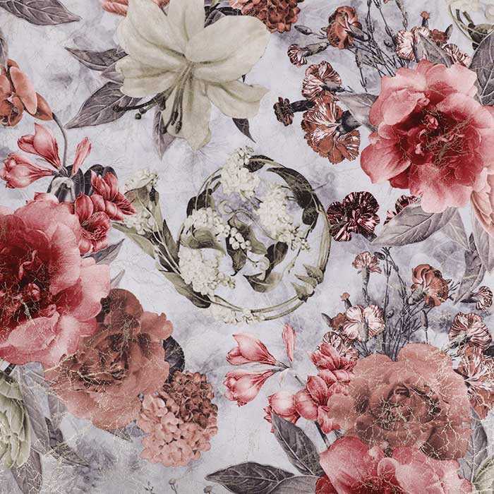 Velvet foil print fabric，gold foil printing on fabric for hometextile