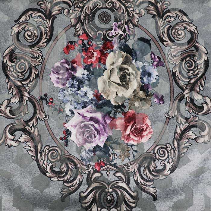 Jacquard flower printed fabric，100%Polyester print sofa fabric