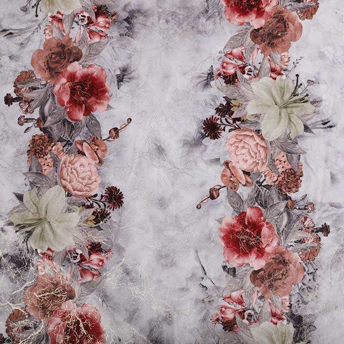 Velvet foil print fabric，gold foil printing on fabric for hometextile