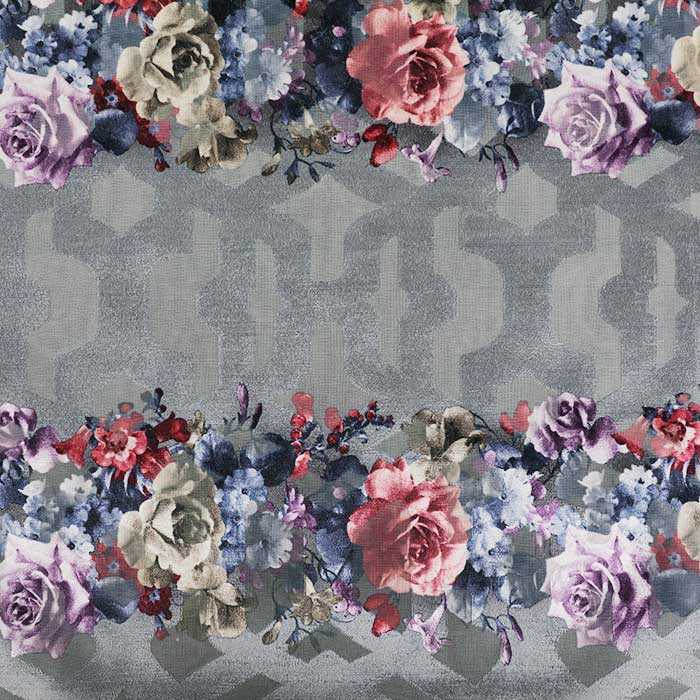 Jacquard flower printed fabric，100%Polyester print sofa fabric