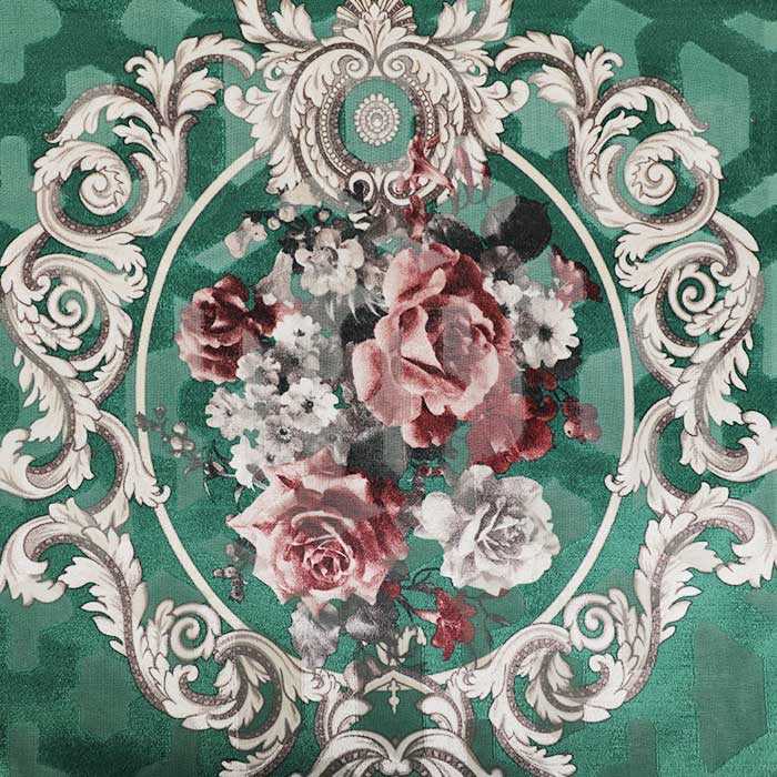 Jacquard flower printed fabric，100%Polyester print sofa fabric