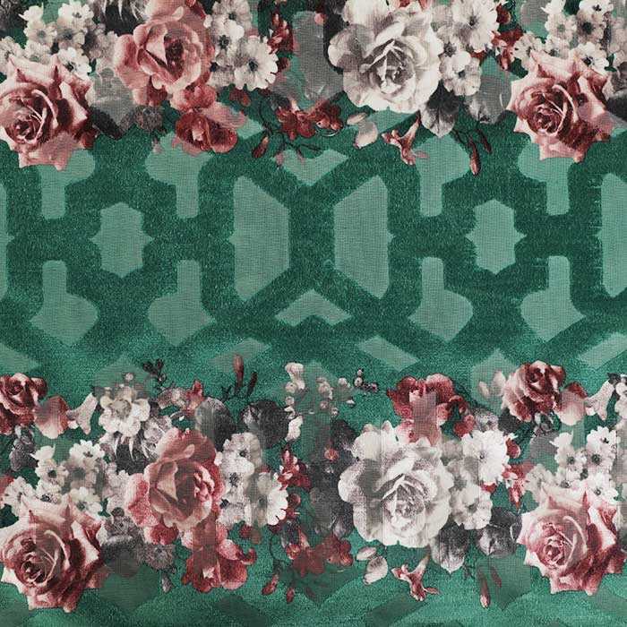 Jacquard flower printed fabric，100%Polyester print sofa fabric