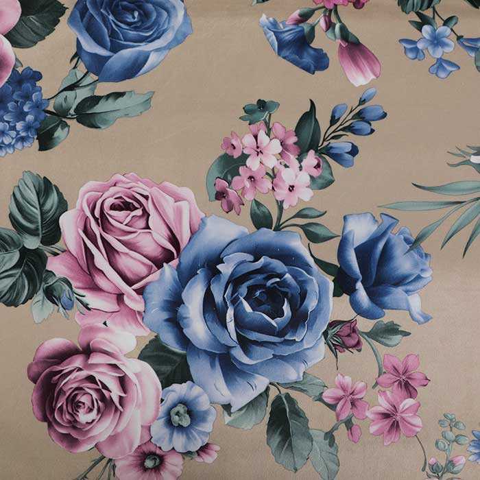 Golden printed fabric，printed velvet fabric for sofa