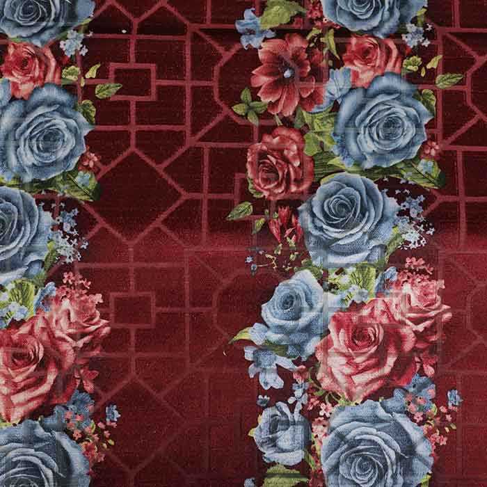 Jacquard fabric printing for sofa , 100%Polyester velvet print
