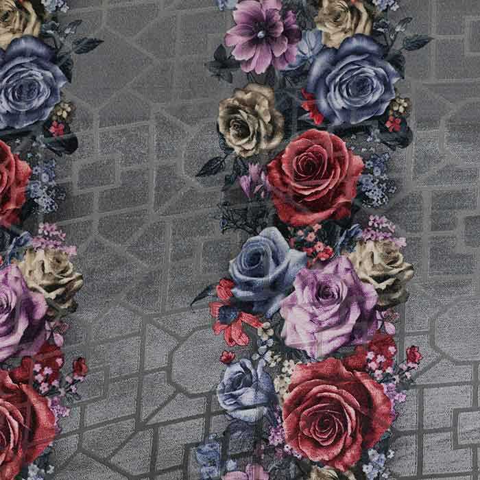 Jacquard fabric printing for sofa , 100%Polyester velvet print