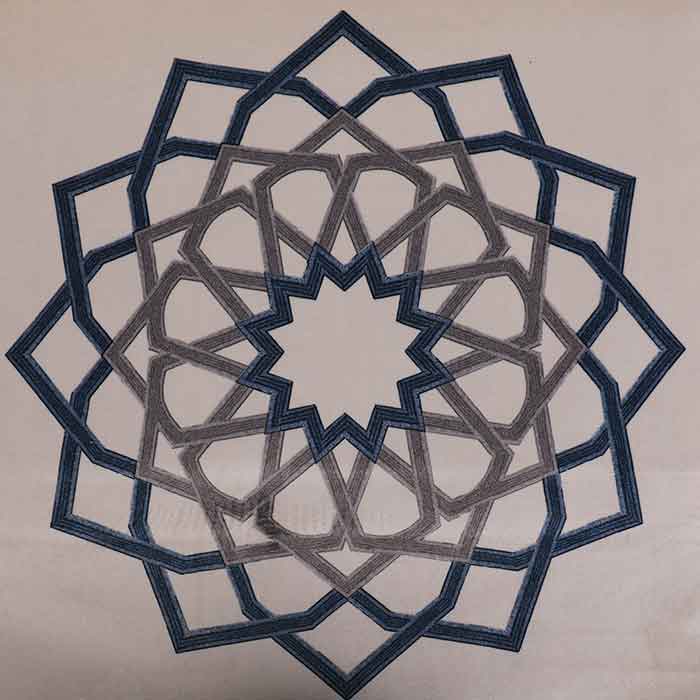 Geometric holland print design, upholstery geometric velvet fabric
