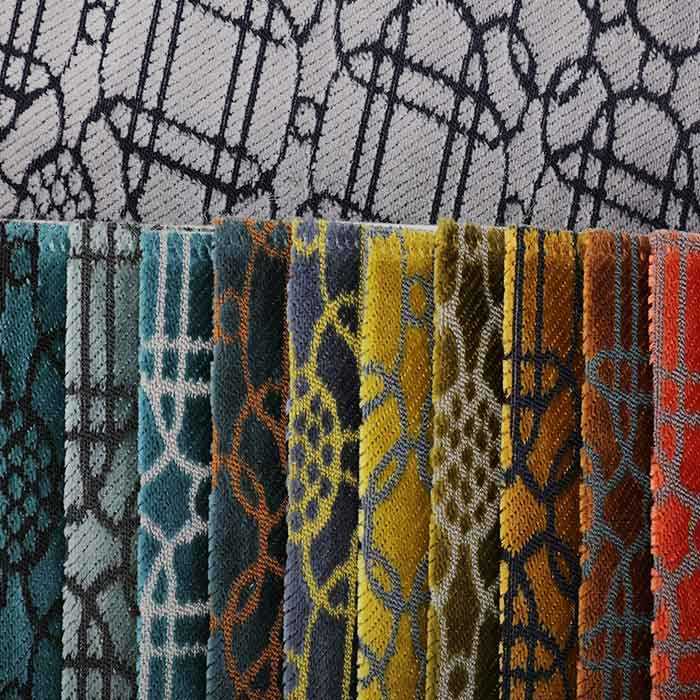Jacquard geometric pattern upholstery fabric, Turkish style sofa fabric