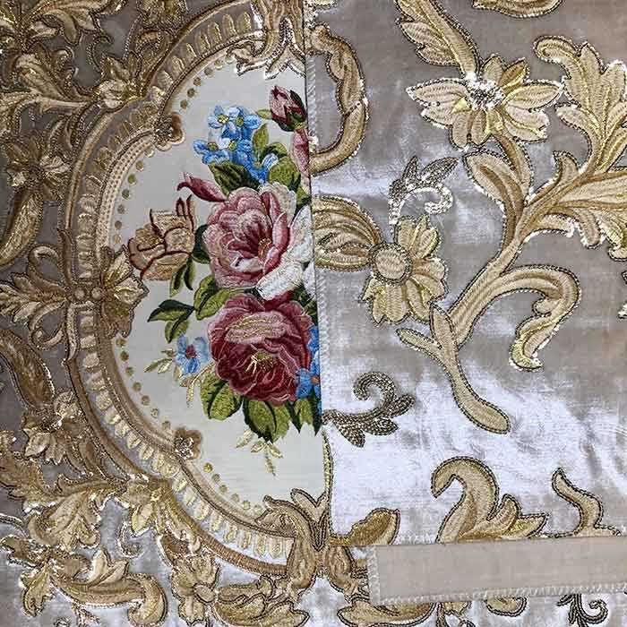 Luxury sequins embroidery fabric in Morocco market