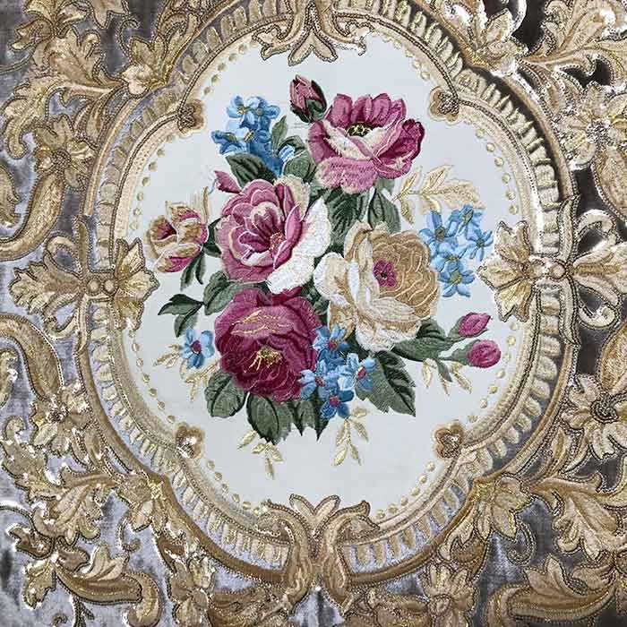 Luxury sequins embroidery fabric in Morocco market
