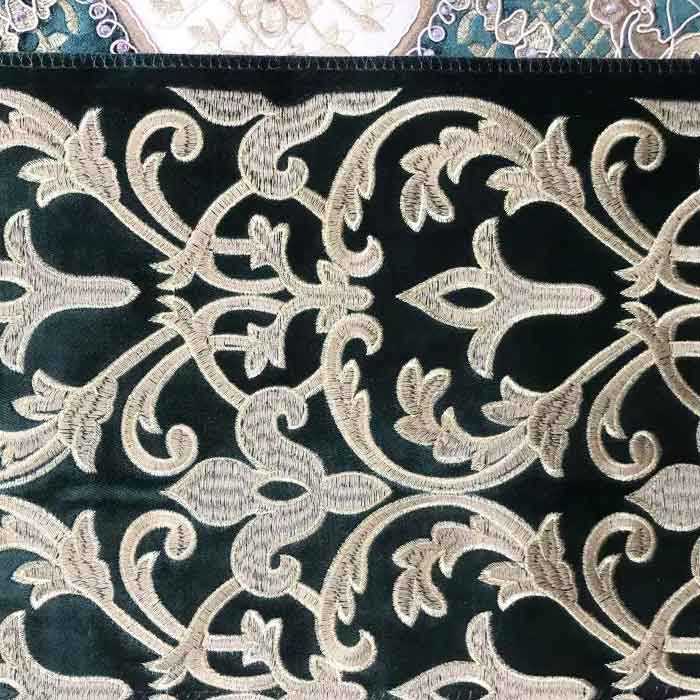 Luxury embroidery sofa velvet fabric in Morocco market 