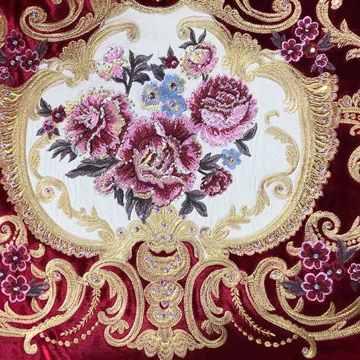 Luxury fabrics embroidery design in Morocco market 