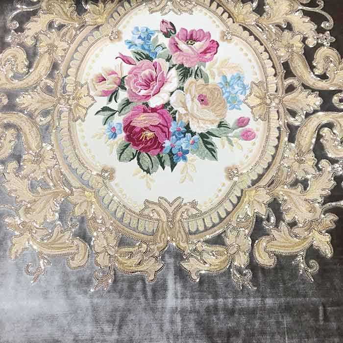 Embroidery upholstery fabric, 3D embroidery fabric for Morocco sofa fabric