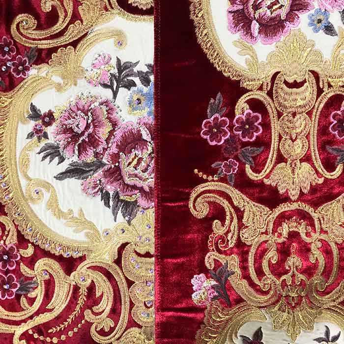 Luxury fabrics embroidery design in Morocco market 