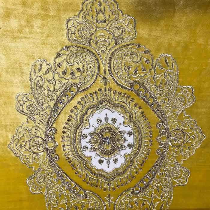 Sequins fabric embroidery for sofa furniture in Morocco market