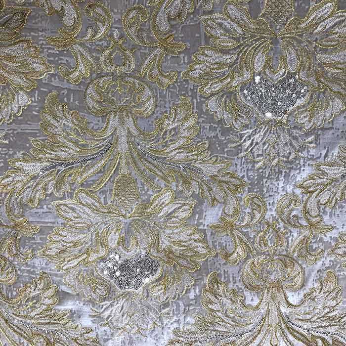 Morocco embroidery fabric, high quality velvet fabric with embroidery 