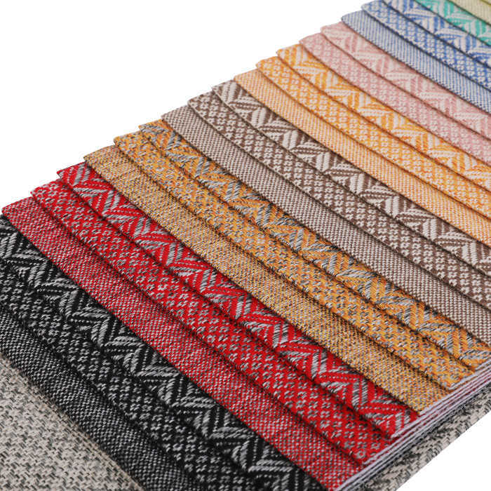 Geometric linen sofa fabric, cheap linen fabric for hometextile
