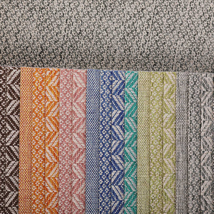 Geometric linen sofa fabric, cheap linen fabric for hometextile