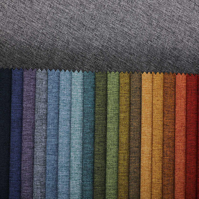 Linen look polyester sofa fabric, cheap sofa fabric for hometextile
