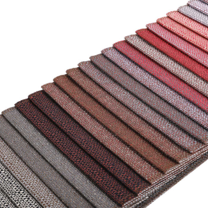 Polyester sofa fabric linen, solid linen plain fabric sofa for furniture
