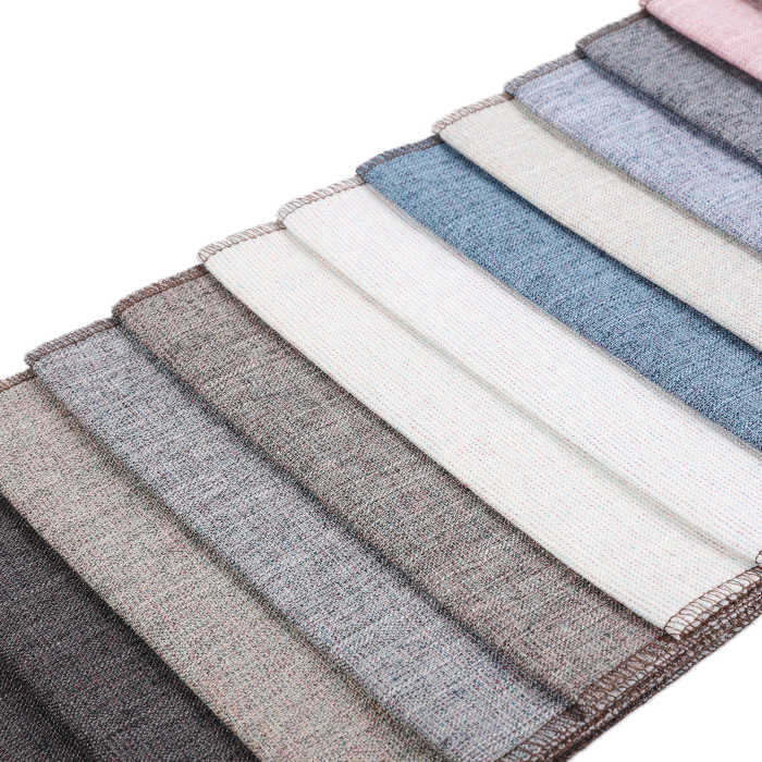 Polyester linen look sofa fabric, polyester linen pillow cover for hometextile 