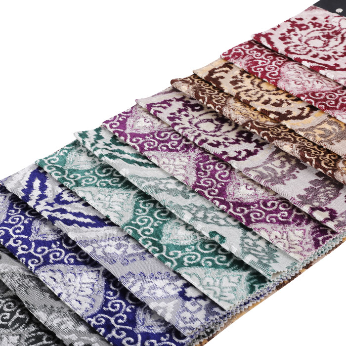 Morocco velvet jacquard fabric for sofa fabric 