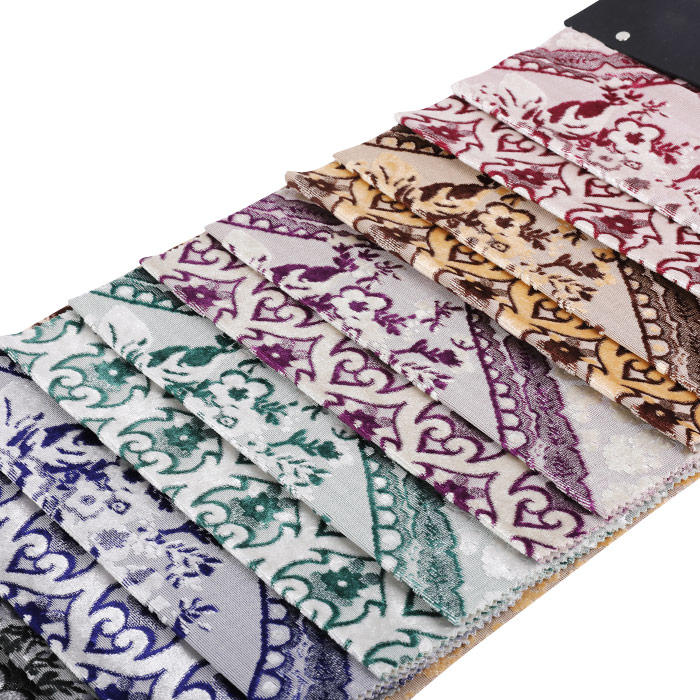 Morocco velvet jacquard fabric for sofa fabric 