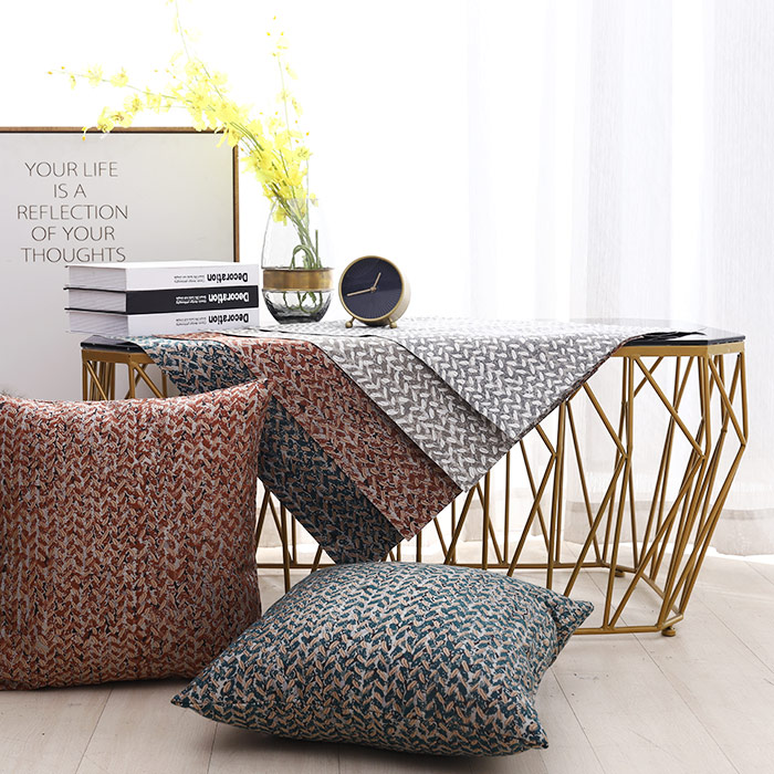 Luxury jacquard fabric cushion in European market 