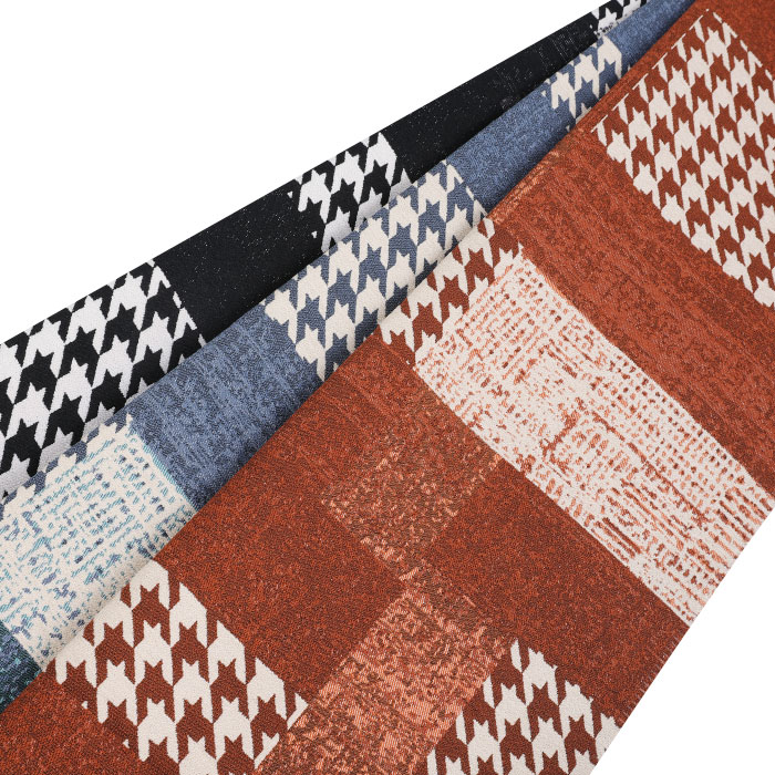 Houndstooth sofa fabric, jaquard cushion fabric for hometextile 