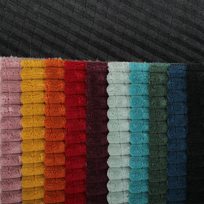 Upholstery corduroy fabric 100% Polyester, hot sales sofa fabric in Europe