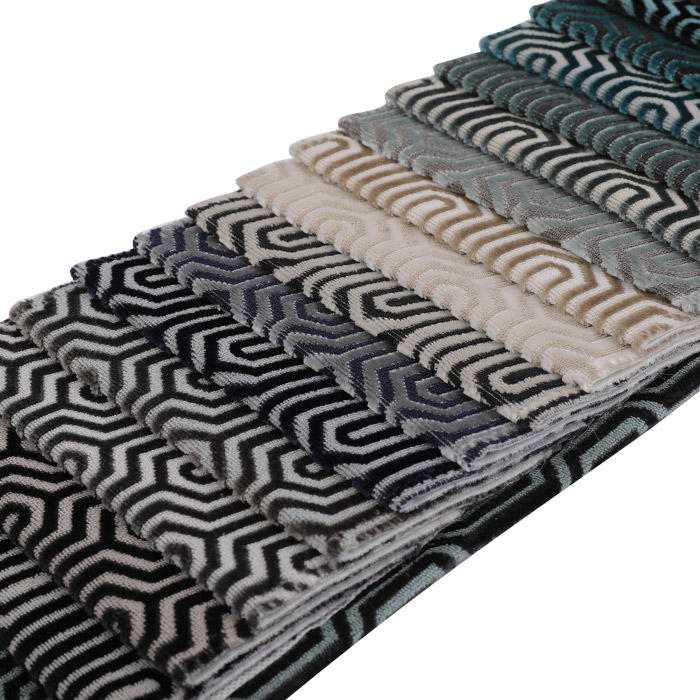 Geometric jacquard fabric used for sofa fabric, hot sales luxury sofa fabric