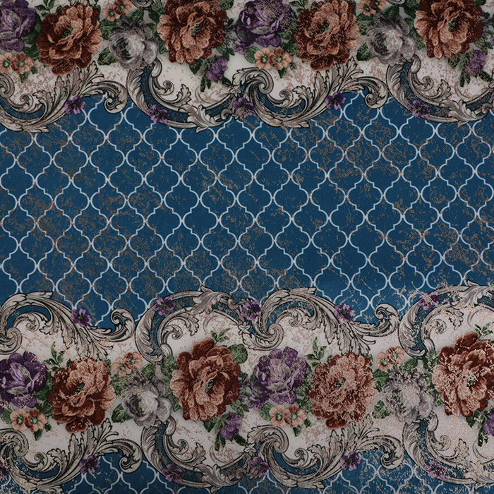 Morocco print sofa fabric, print silver fabric for hometextile