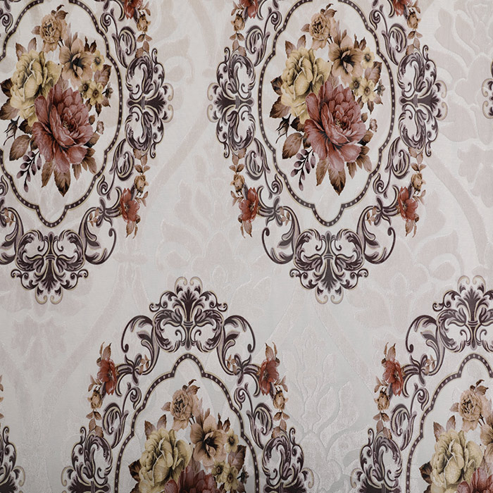 Jacquard flower printed fabric，Morocco print fabric for hometextile