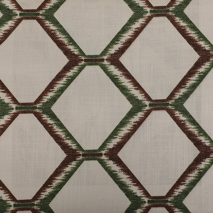 Printed linen fabric, geometric print design for sofa fabric 