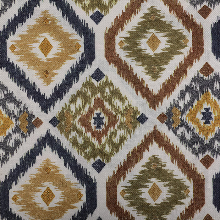 Printed linen fabric, geometric print design for sofa fabric 