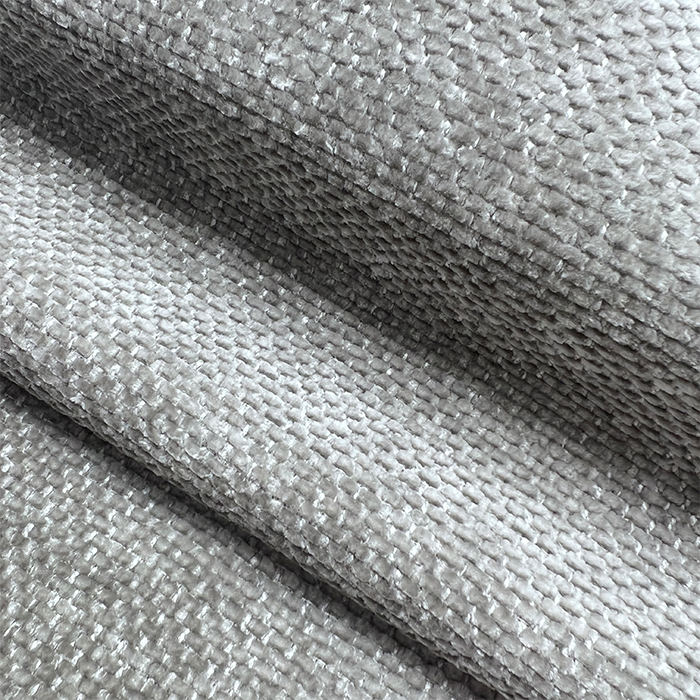 Piece Dyeing Plain Chenille Soft Sofa Cloth Shiny Yarn Furniture Fabric