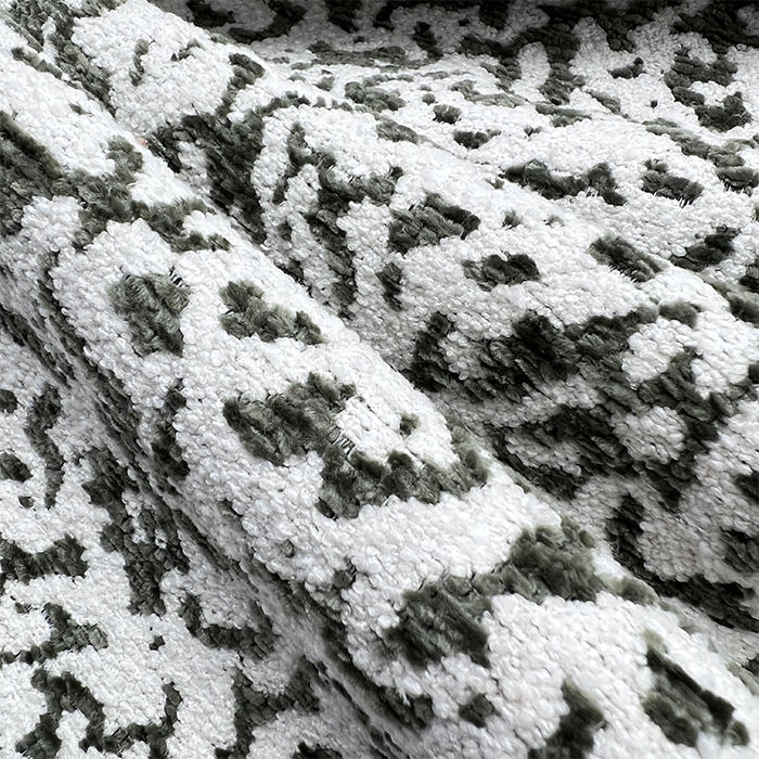 High Quality Upholstery Jacquard Tufted Sofa Microfiber Shaggy Chenille Fabric