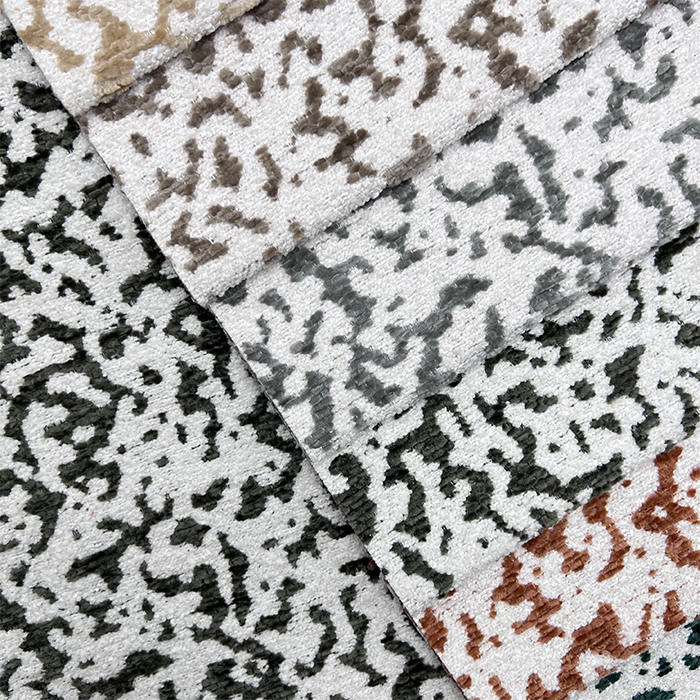 High Quality Upholstery Jacquard Tufted Sofa Microfiber Shaggy Chenille Fabric