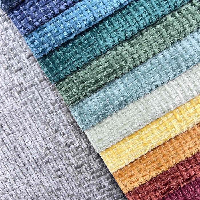 High Quality Heavy Weight Plain Woven Sofa Fabric Hometextile Furniture Upholstery Chenille Fabric for Sofa