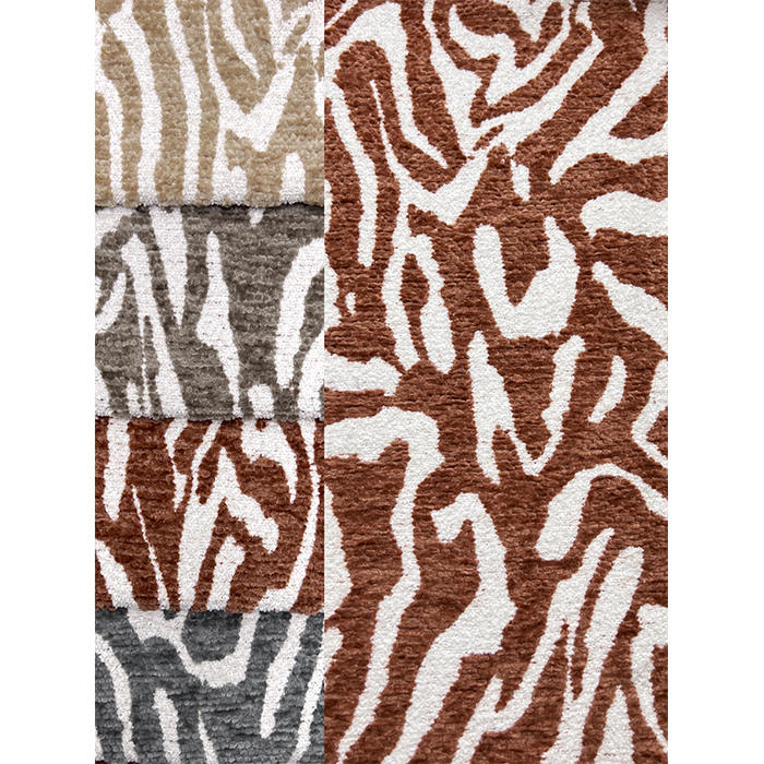 Manufacture Wholesale Chenille Luxury Microfiber Chenille Shaggy Printed Fabric Polyester