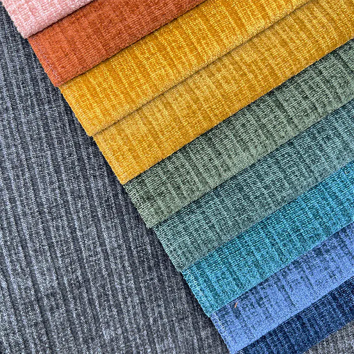 Manufacture Wholesale Chenille Sofa Material Textured Chenille Fabric