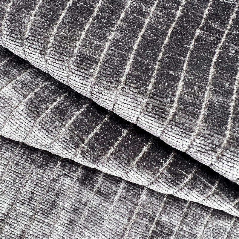 Classic Style Stripe Design Sofa Upholstery Fabric for Home Interior Decoration