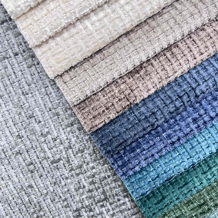 High Quality Heavy Weight Plain Woven Sofa Fabric Hometextile Furniture Upholstery Chenille Fabric for Sofa