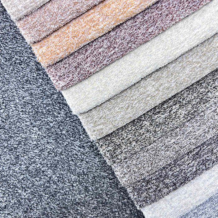 New Bicolor Yarn Dyed Fabric for Sofa and Pillows Super Soft Plush Velvet Fabric Upholstery for Home Textile