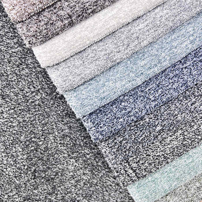 New Bicolor Yarn Dyed Fabric for Sofa and Pillows Super Soft Plush Velvet Fabric Upholstery for Home Textile