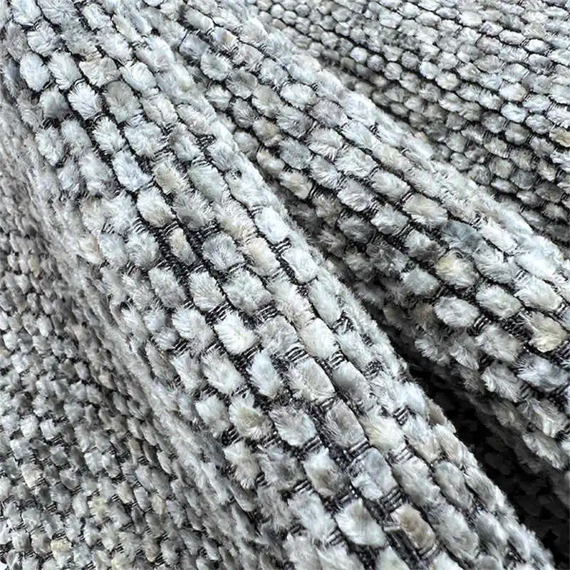 100% Polyester Chenille Furniture Fabric Custom Home Textile Jacquard Upholstery Sofa Fabric Chenille