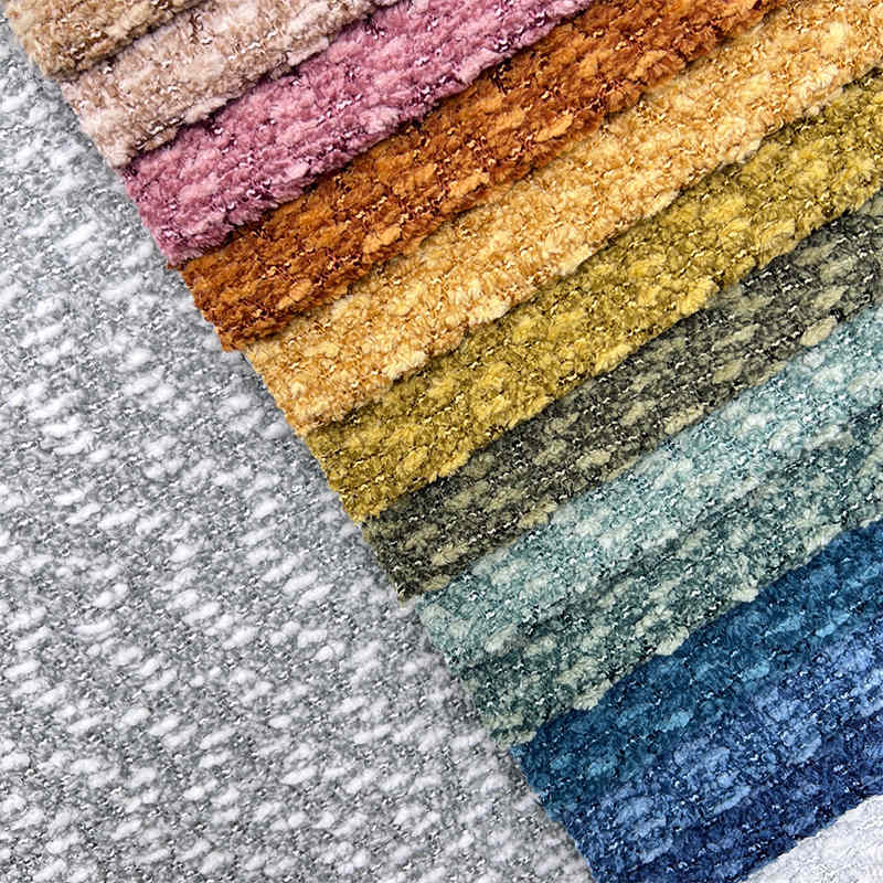 New Trendy Hometextile Furniture Upholstery 100% Polyester Chenille Fabric Custom Jacquard Chenille Sofa Fabric for Upholstery