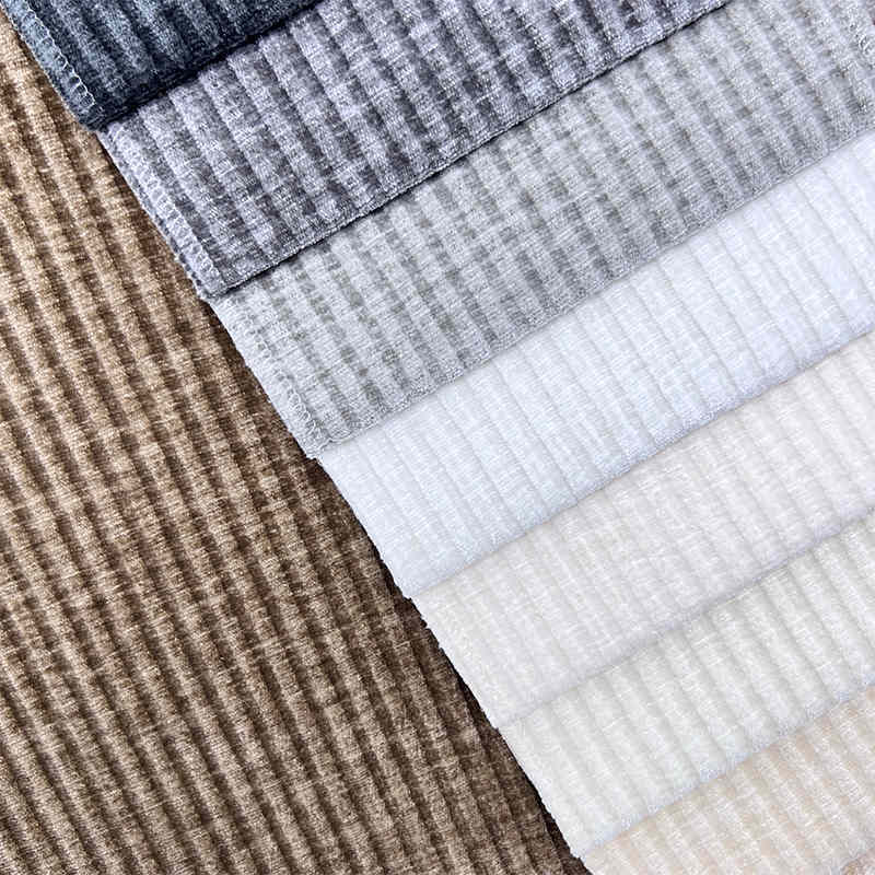 Solid Color Luxurious Sofa Living Room Fabric Home Textile Chenille Upholstery Fabric Polyester