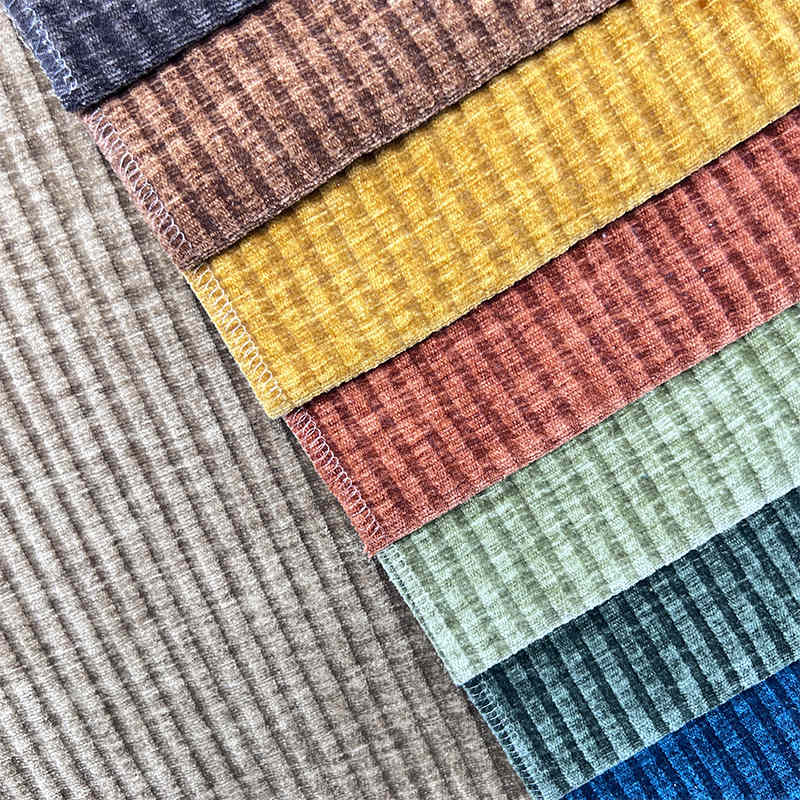 Solid Color Luxurious Sofa Living Room Fabric Home Textile Chenille Upholstery Fabric Polyester