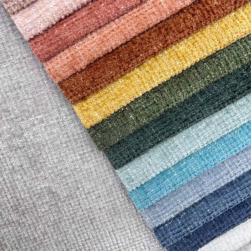 Fabric Textile Raw Material 100% Polyester Chenille Upholstery Sofa Fabric Cloth for Furniture